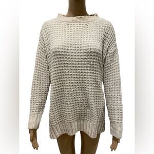 Altar State Cozy Cream Waffle Knit Sweater size S